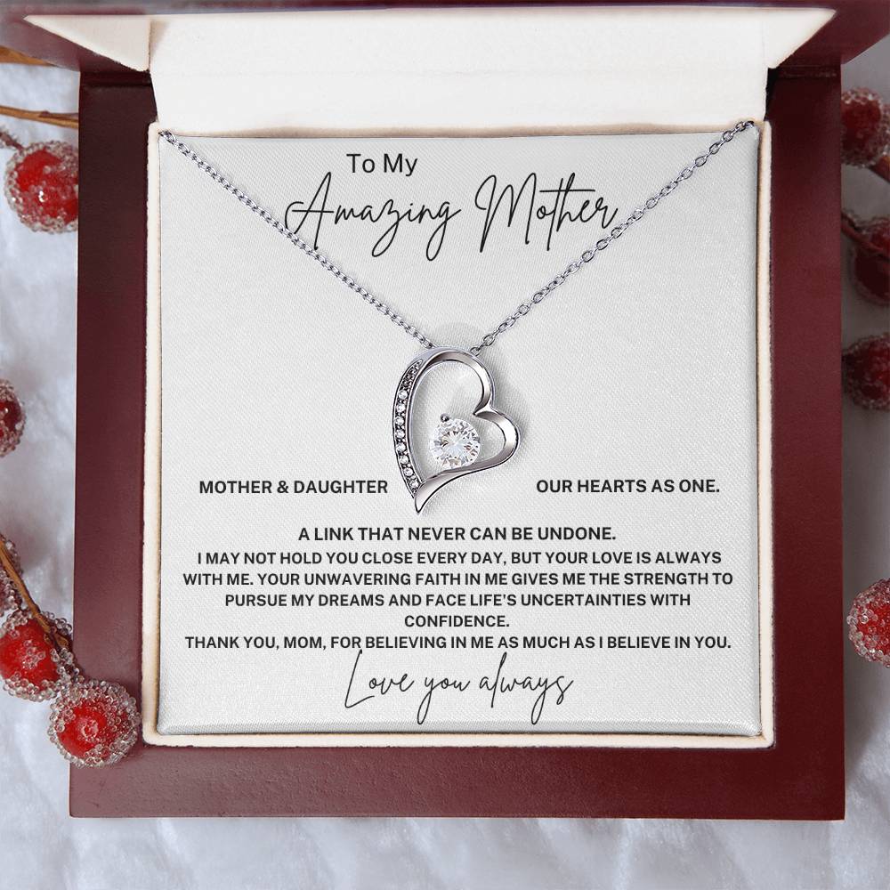 To My Amazing Mother - Mother & Daughter Our Hearts As One. - JL0042