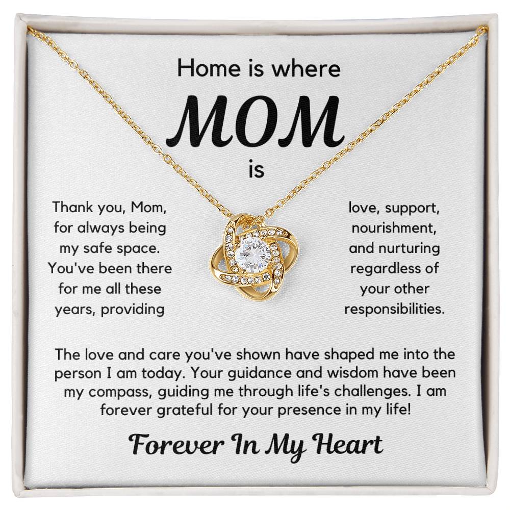 Gift For Mom From Son or Daughter - Home Is Where Mom Is - JL0041