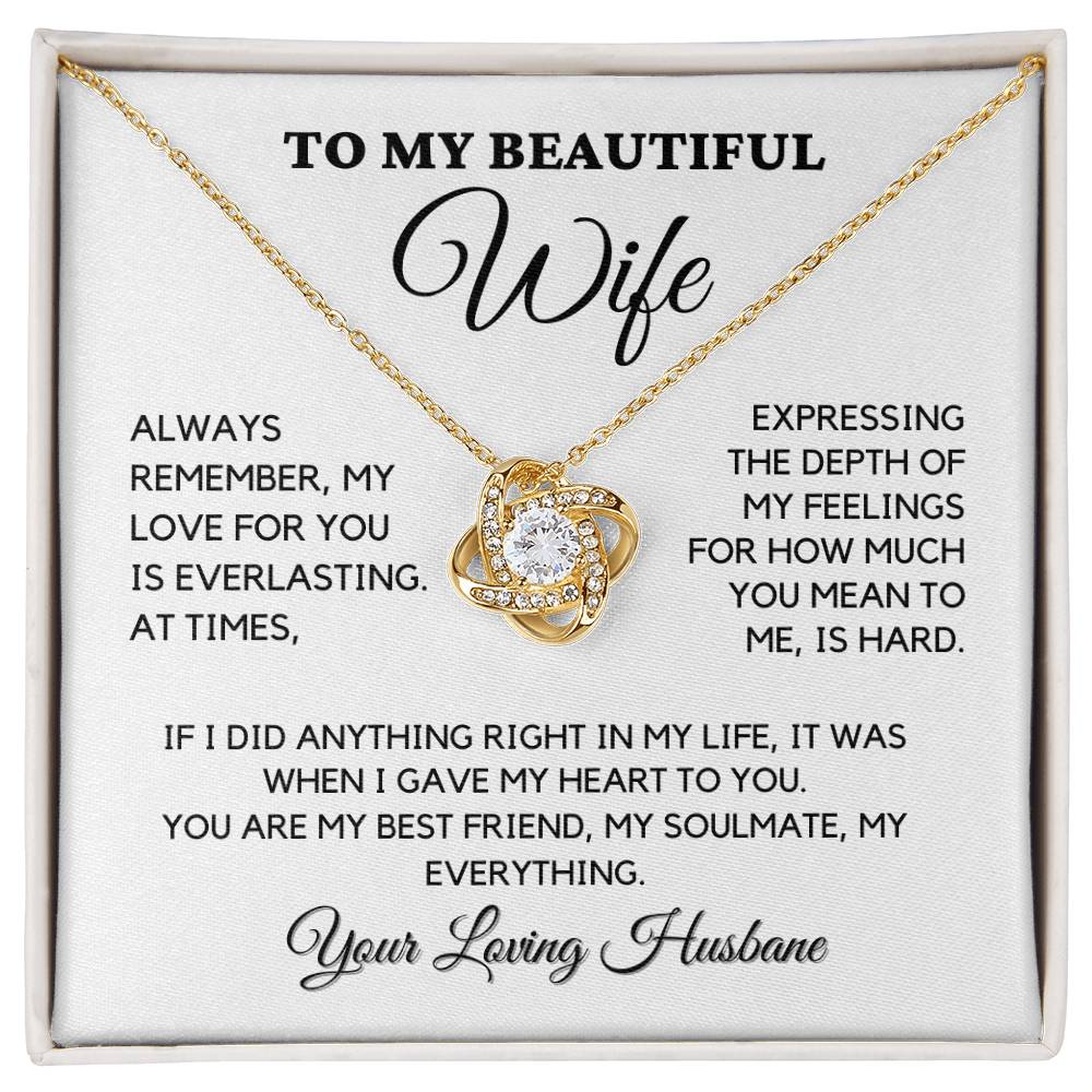 To My Beautiful Wife - Always Remember, My Love For You Is Everlasting - JL0016