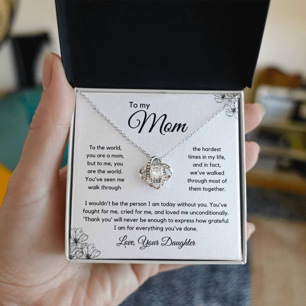 Gift For Mom From Daughter - To Me You Are The World - JL0083