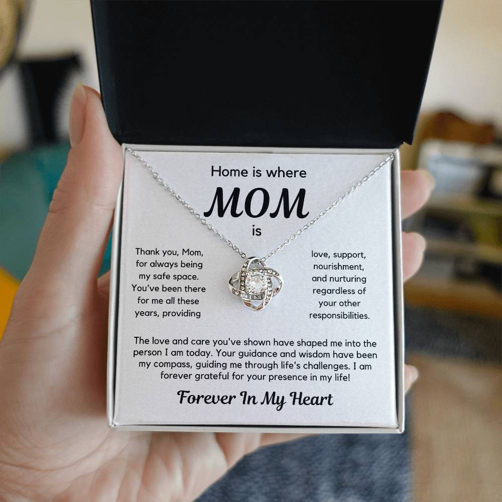 Gift For Mom From Son or Daughter - Home Is Where Mom Is - JL0041