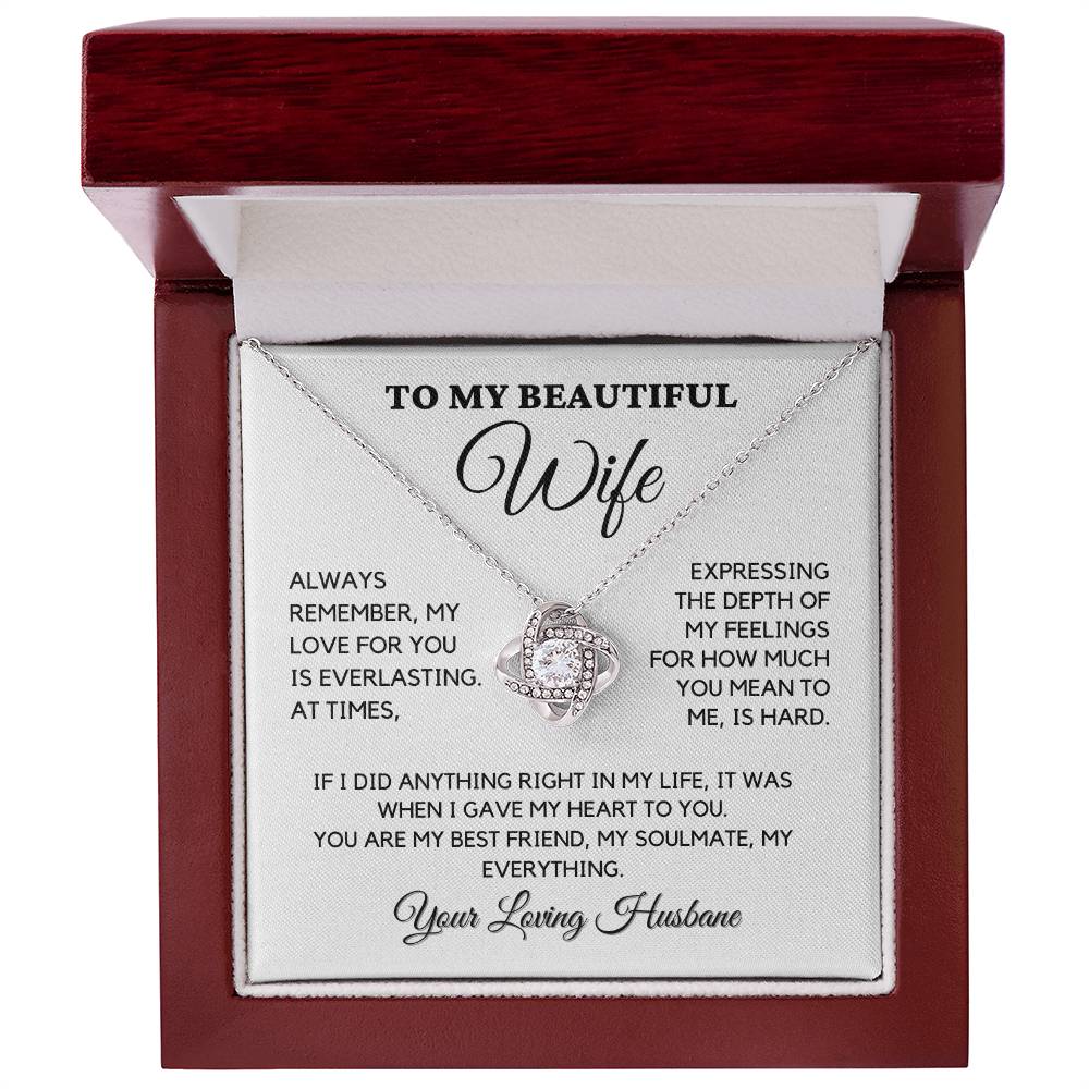 To My Beautiful Wife - Always Remember, My Love For You Is Everlasting - JL0016