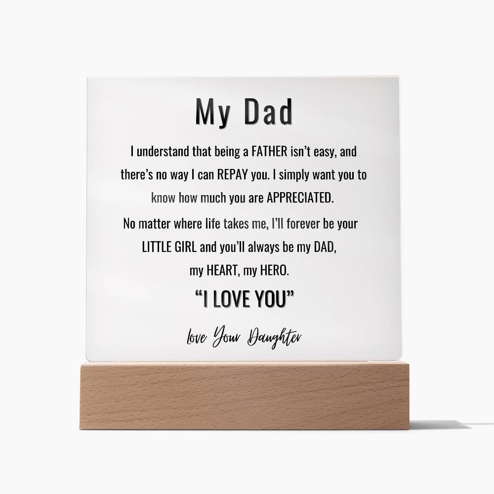 Gift from Daughter To Dad - I'll Forever Be Your Little Girl - JL0086