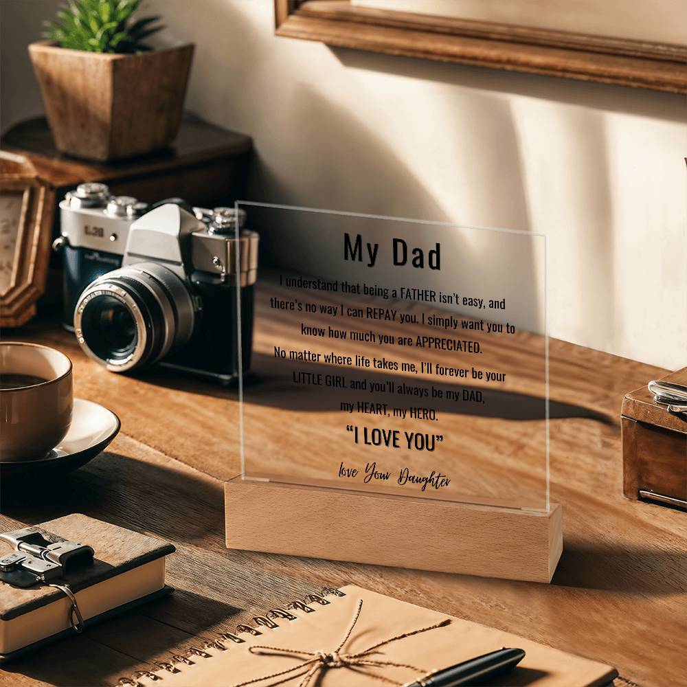 Gift from Daughter To Dad - I'll Forever Be Your Little Girl - JL0086