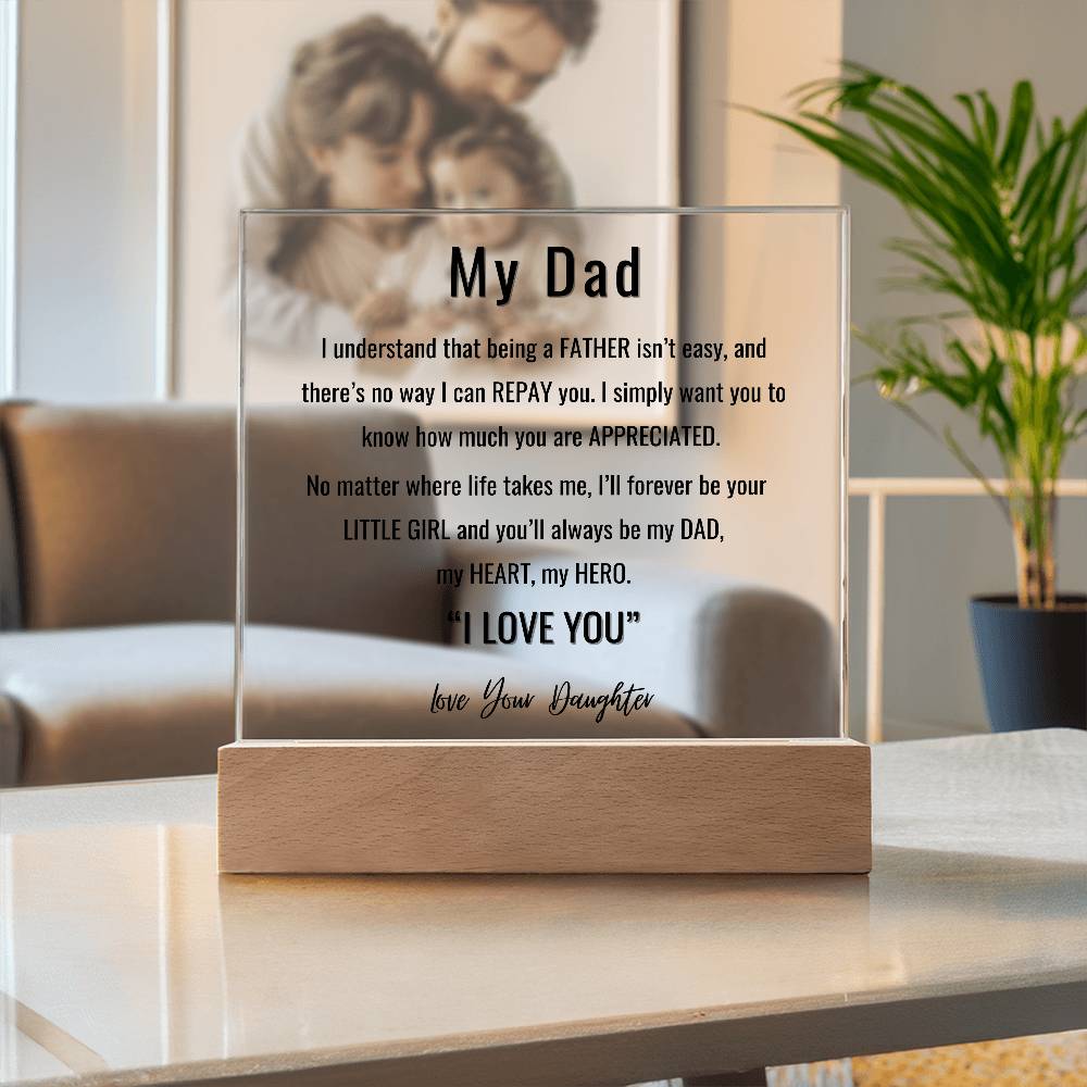 Gift from Daughter To Dad - I'll Forever Be Your Little Girl - JL0086