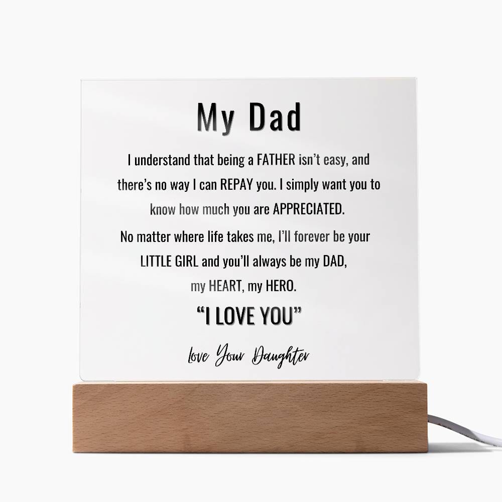 Gift from Daughter To Dad - I'll Forever Be Your Little Girl - JL0086