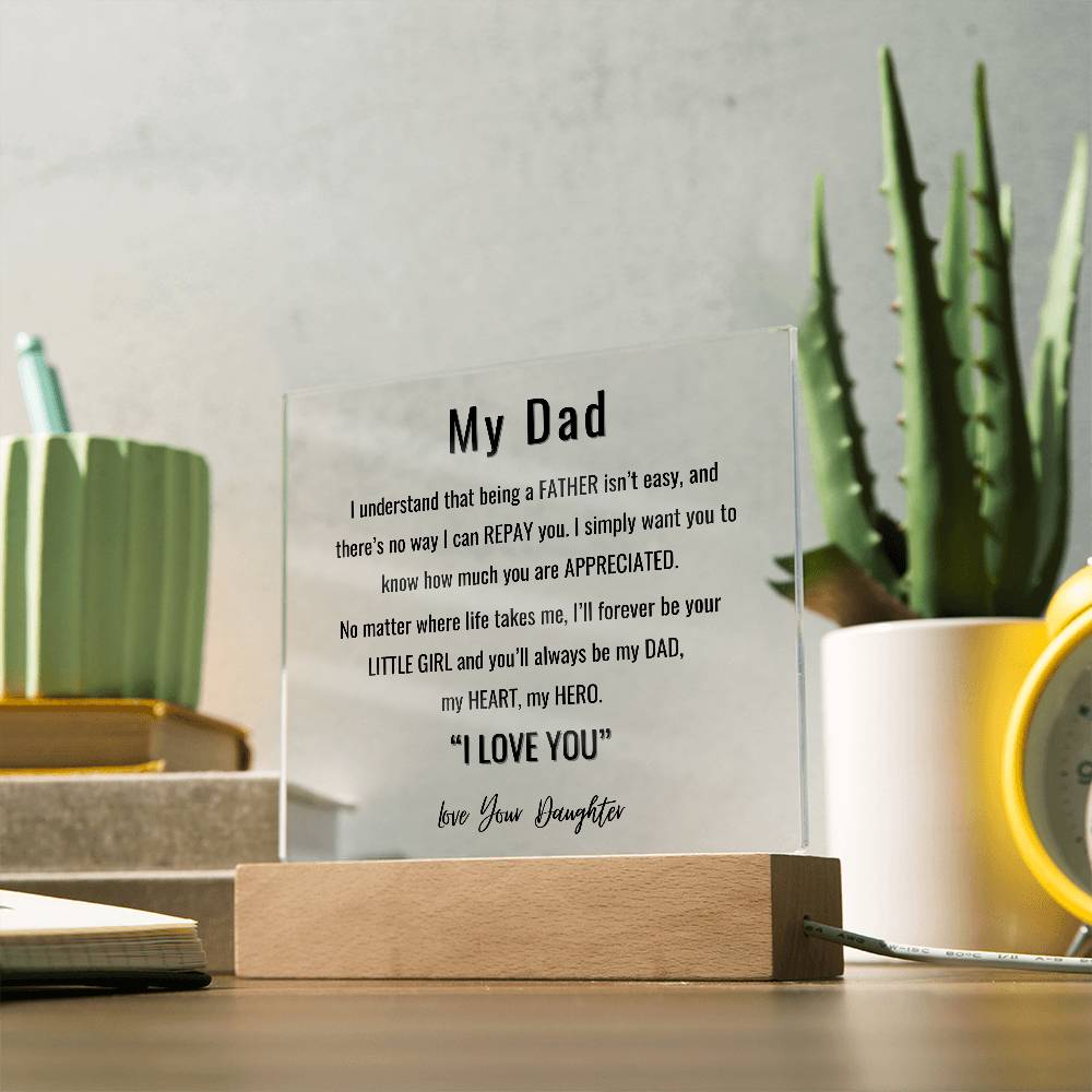 Gift from Daughter To Dad - I'll Forever Be Your Little Girl - JL0086