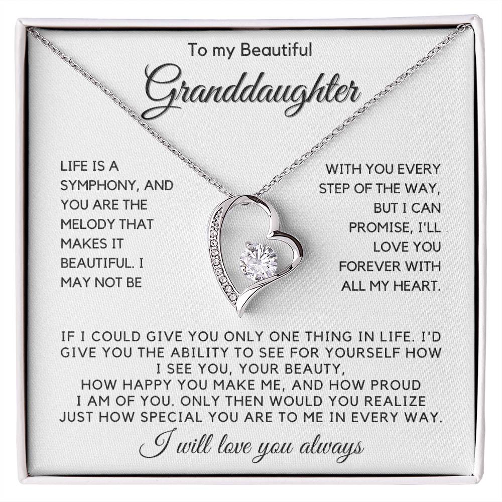 To My Granddaughter - I'll Love You Forever With All My Heart - JL0019