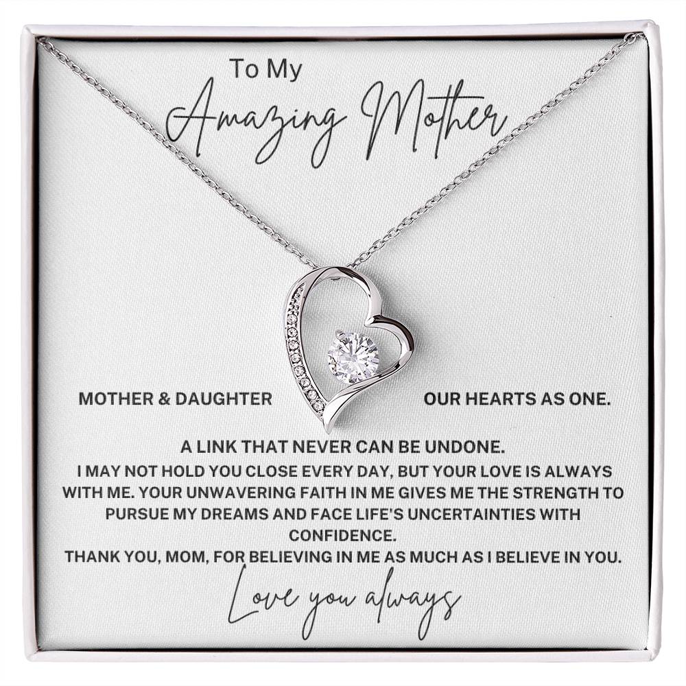 To My Amazing Mother - Mother & Daughter Our Hearts As One. - JL0042