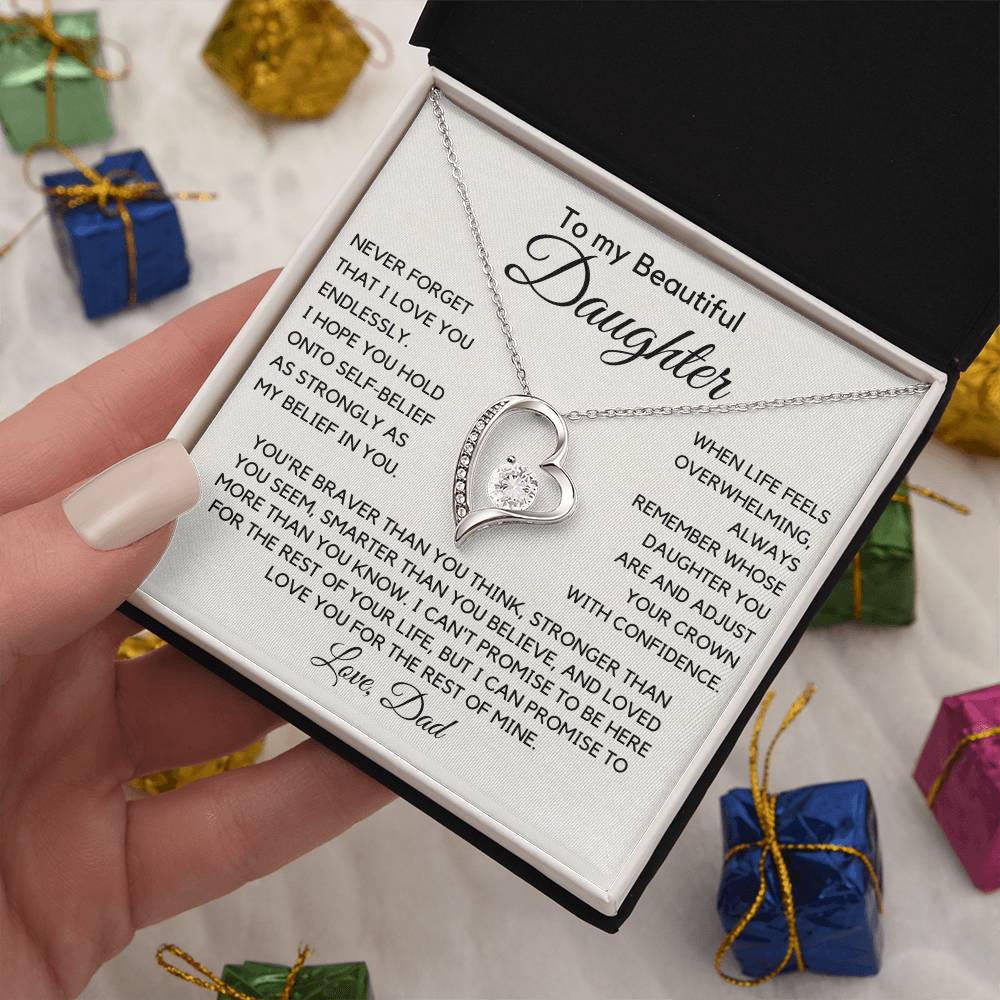 Gift For Daughter from Dad - Never Forget That I Love You. - JL0002
