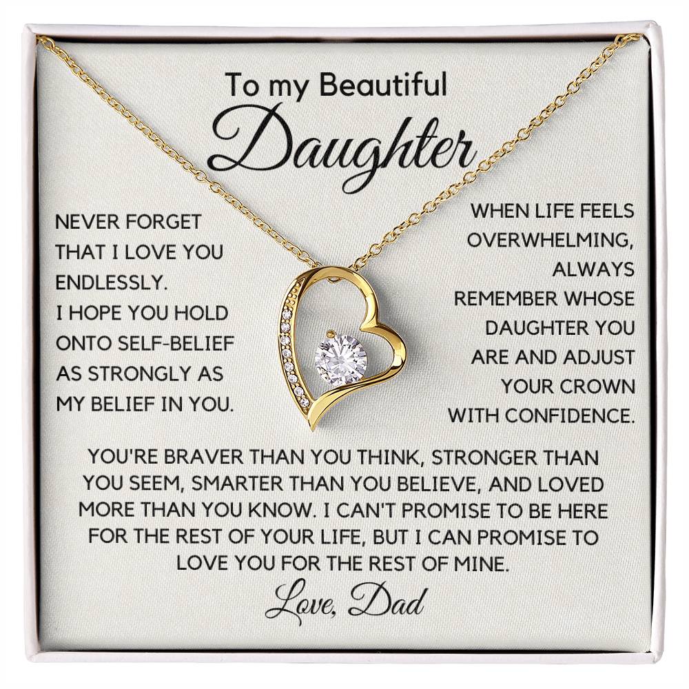 Gift For Daughter from Dad - Never Forget That I Love You. - JL0002