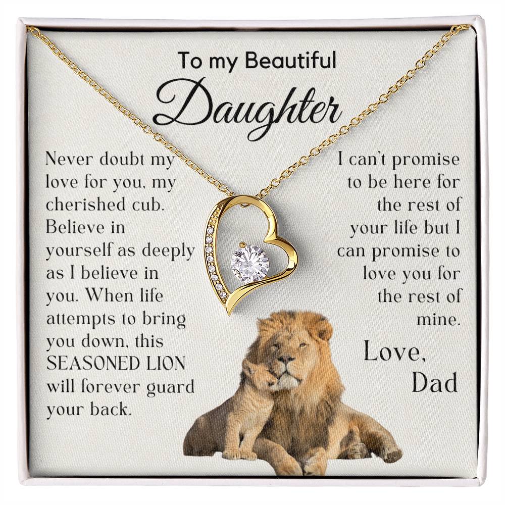 Gift For Daughter from Dad - My Cherished Cub - JL0005