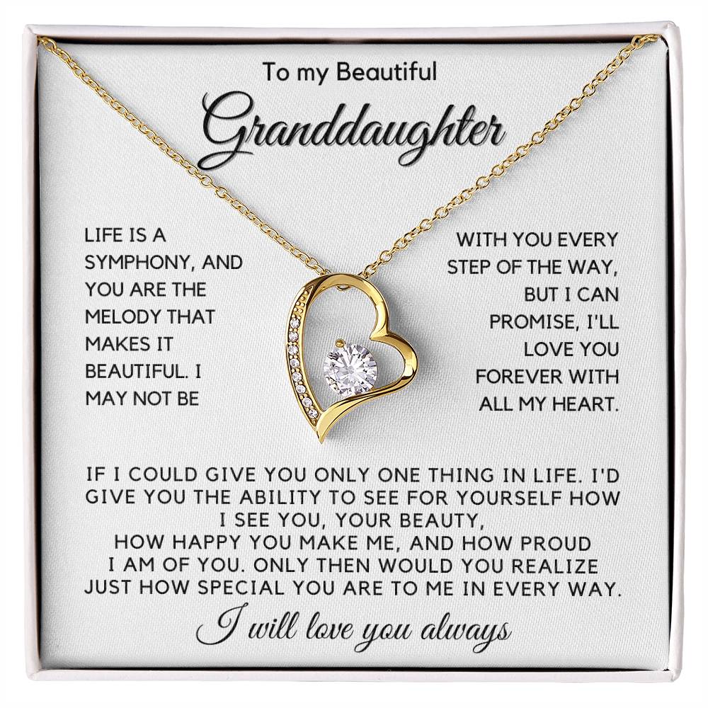 To My Granddaughter - I'll Love You Forever With All My Heart - JL0019