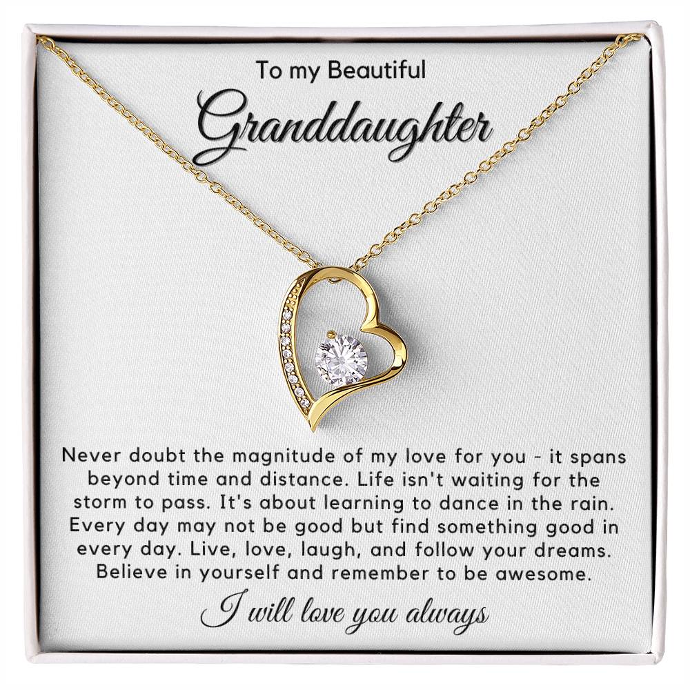 To My Granddaughter - Live, Love, Laugh, And Follow Your Dreams - JL0023