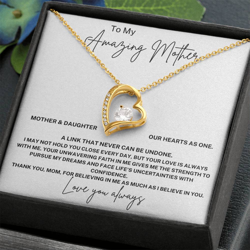 To My Amazing Mother - Mother & Daughter Our Hearts As One. - JL0042