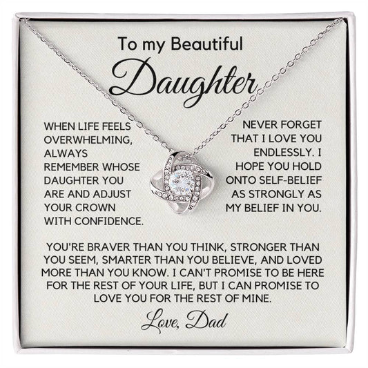 Gift For Daughter from Dad - My Love For You Is Forever. - JL0001