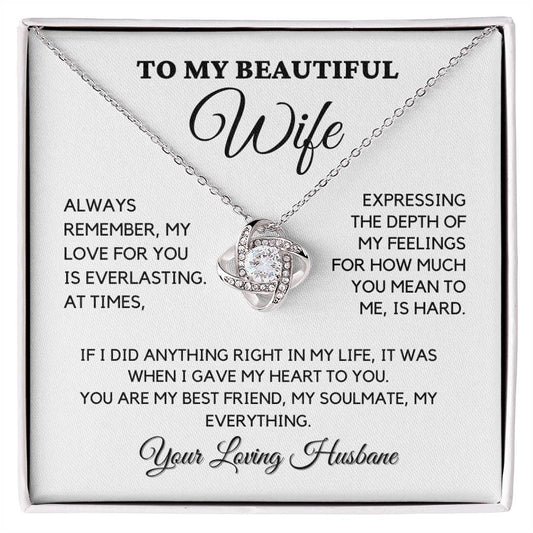 To My Beautiful Wife - Always Remember, My Love For You Is Everlasting - JL0016