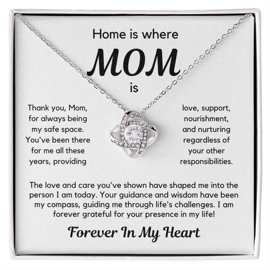 Gift For Mom From Son or Daughter - Home Is Where Mom Is - JL0041