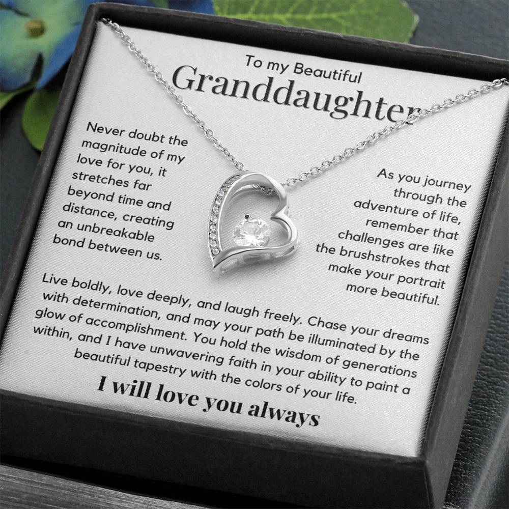 To My Granddaughter - Never Doubt The Magnitude Of My Love For You - JL0017